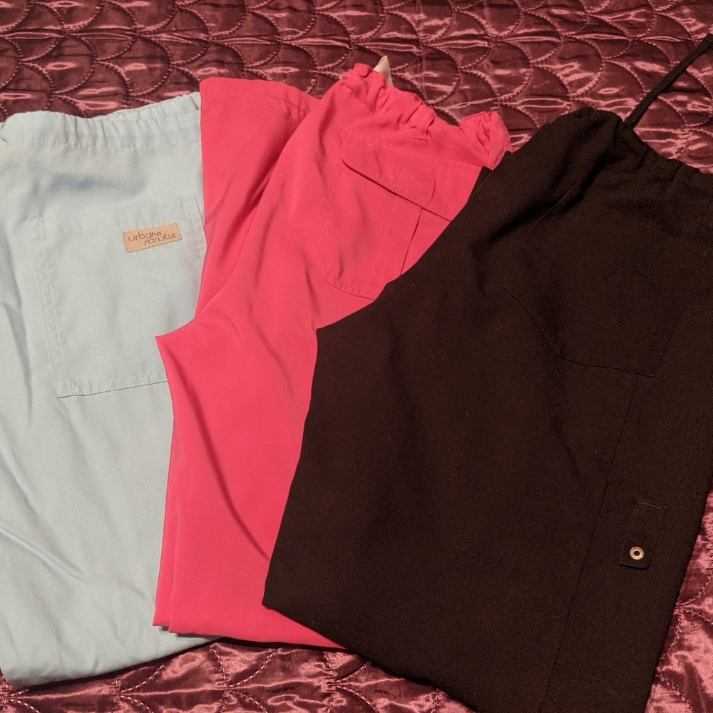A lot of Scrub pants- 3 pair.